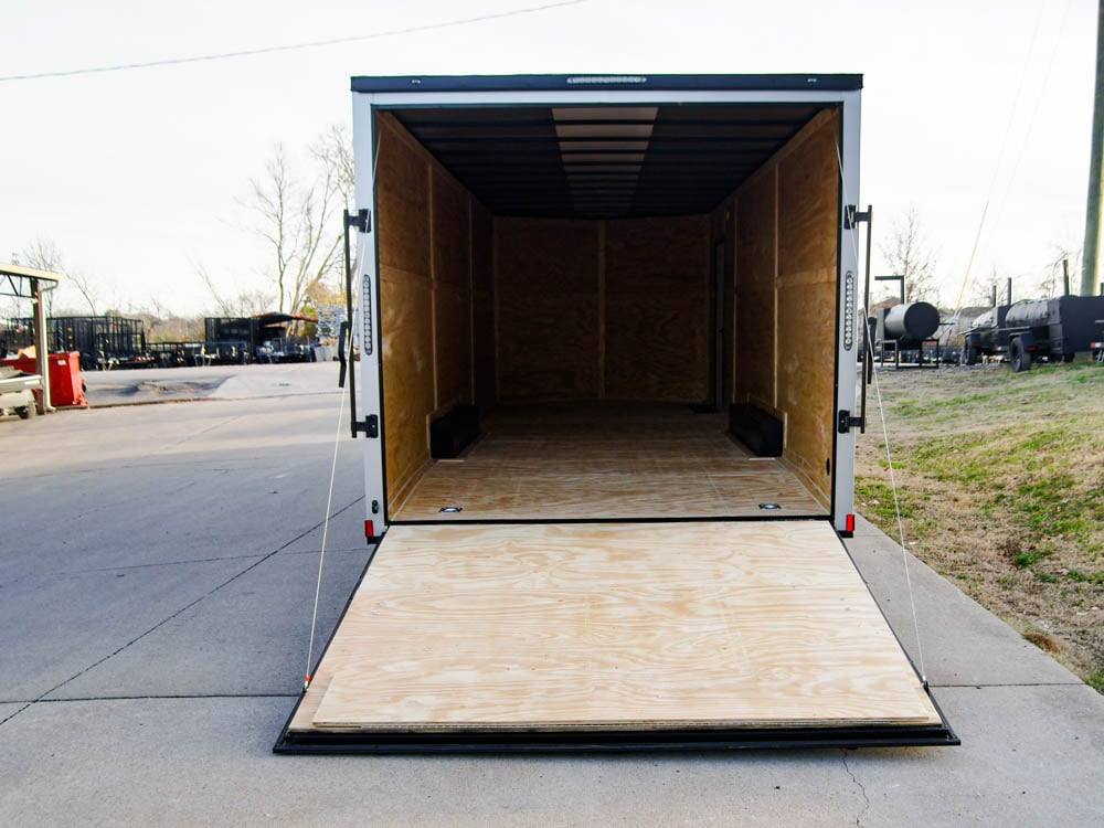 8.5×24 Silver V-Nose Enclosed Trailer Blackout Pkg (2) 5,200lb Axles - Image 15