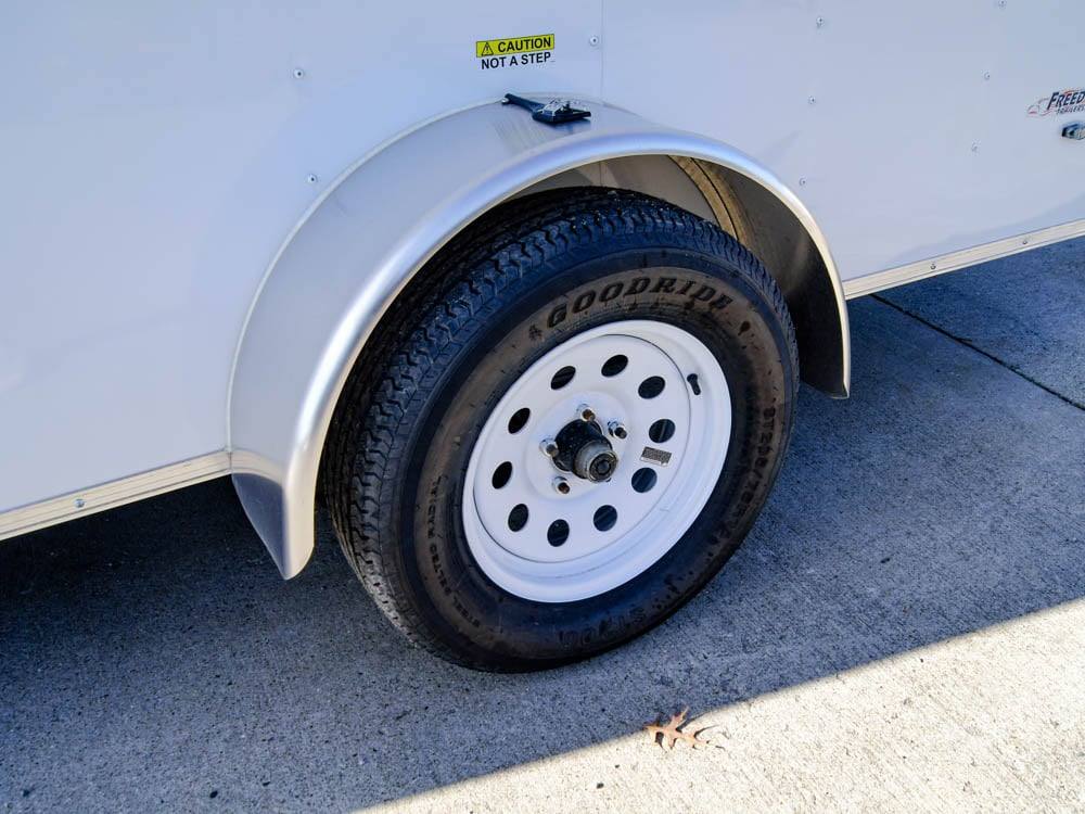 6×12 Flat Nose White Enclosed Trailer 3,500lb Axle - Image 13