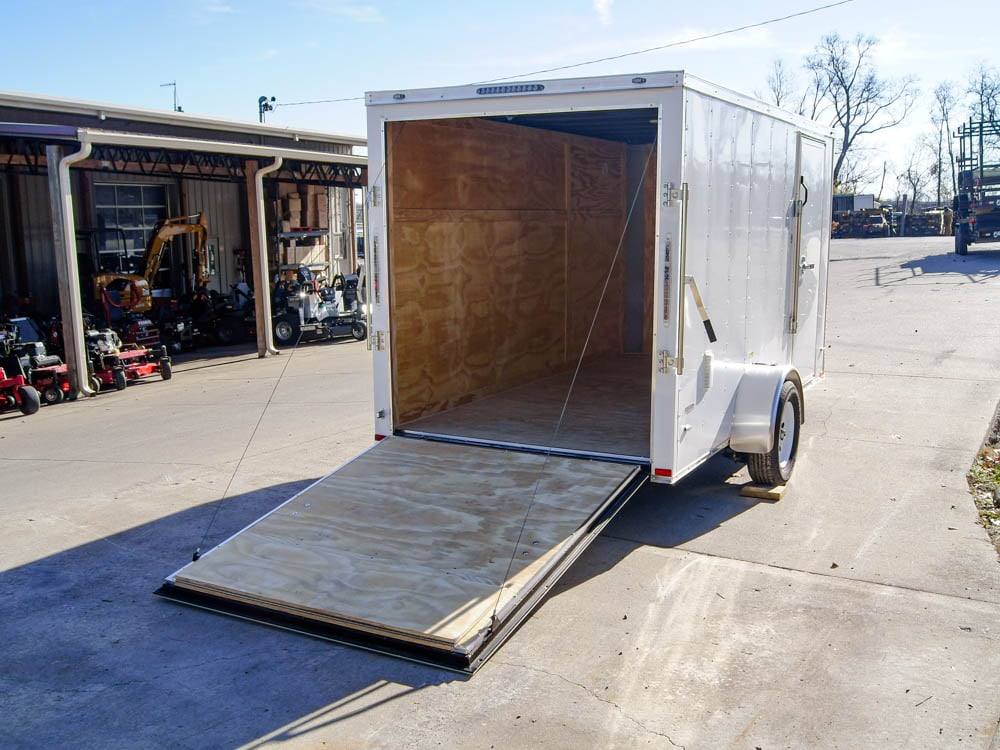 6×12 Flat Nose White Enclosed Trailer 3,500lb Axle - Image 18