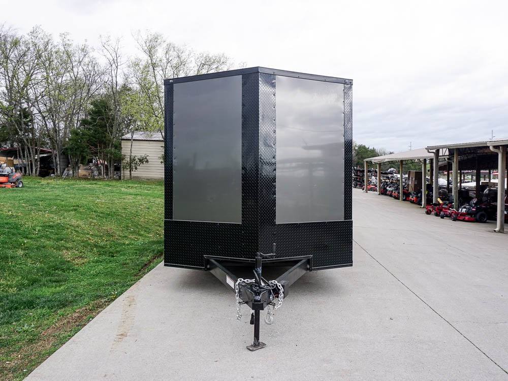 8.5 x 24 Charcoal/Black Enclosed Trailer with Blackout Package Storage - Image 2