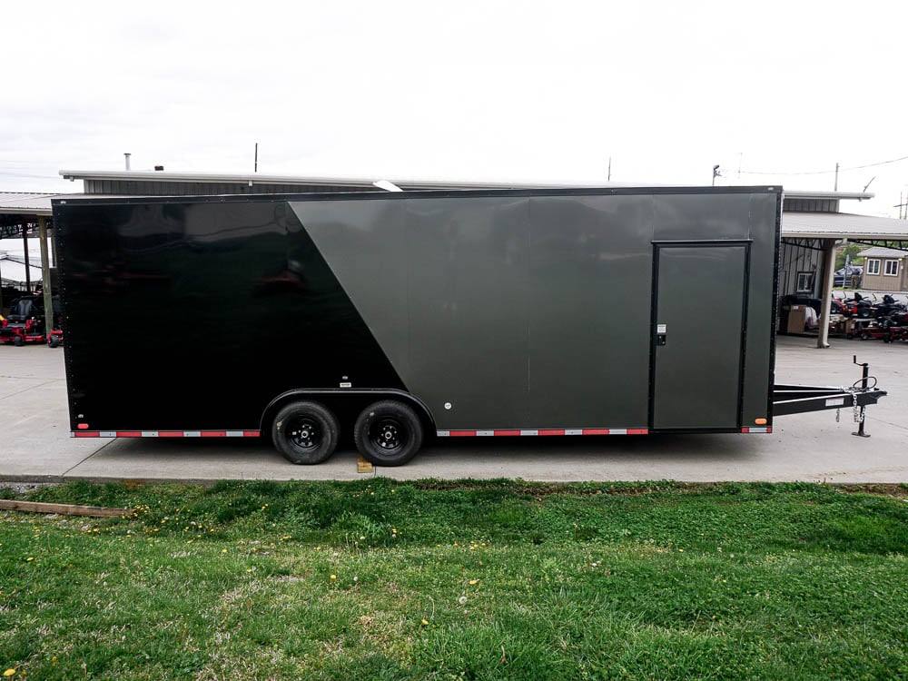8.5 x 24 Charcoal/Black Enclosed Trailer with Blackout Package Storage - Image 6