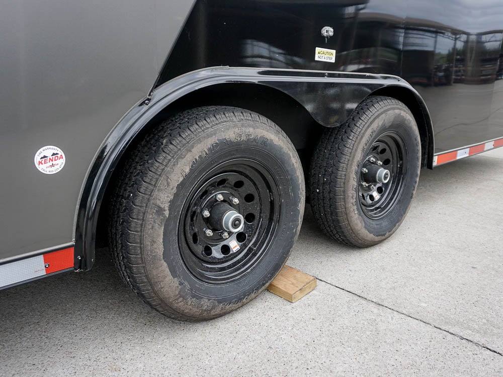 8.5 x 24 Charcoal/Black Enclosed Trailer with Blackout Package Storage - Image 9