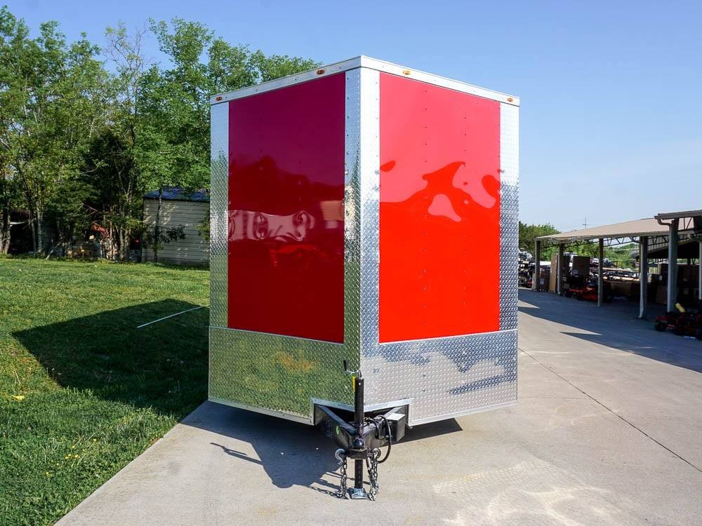 8.5×18 Custom Two-Tone Enclosed Trailer with Rubber Floor Storage - Image 2