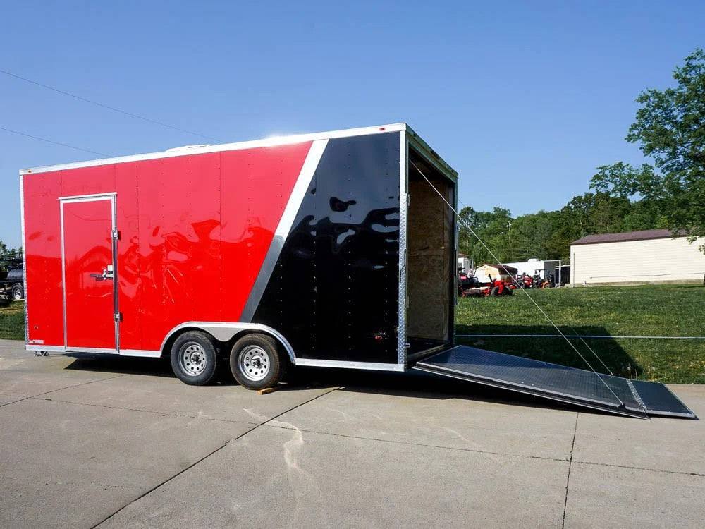 8.5×18 Custom Two-Tone Enclosed Trailer with Rubber Floor Storage - Image 6