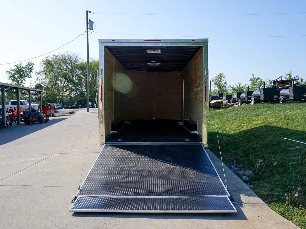 8.5×18 Custom Two-Tone Enclosed Trailer with Rubber Floor Storage - Image 10