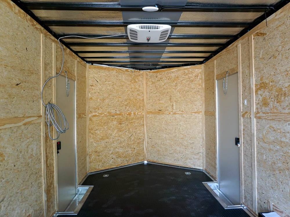 8.5×18 Custom Two-Tone Enclosed Trailer with Rubber Floor Storage - Image 13