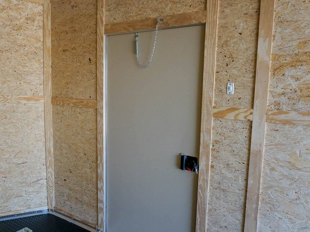 8.5×18 Custom Two-Tone Enclosed Trailer with Rubber Floor Storage - Image 18