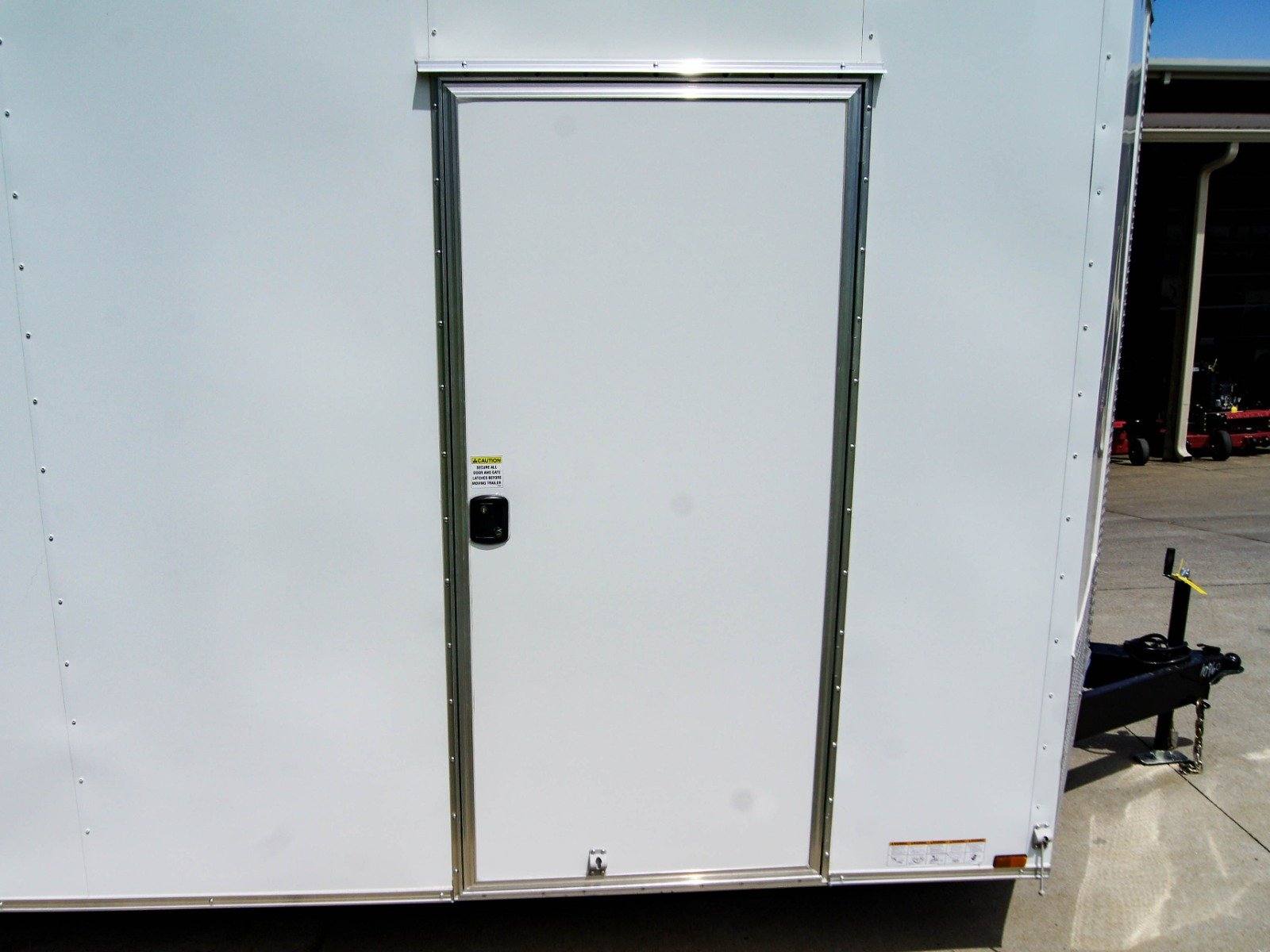 8.5×20 White V-Nose Enclosed Trailer (2) 3500lb Axles - Image 17