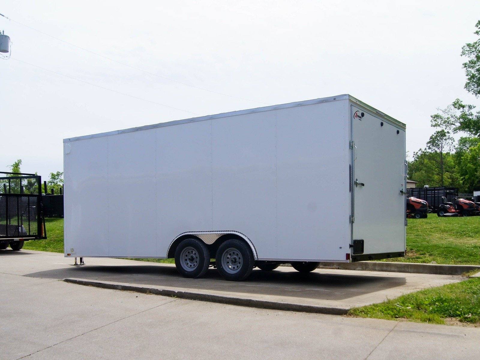 8.5×20 White V-Nose Enclosed Trailer (2) 3500lb Axles - Image 5