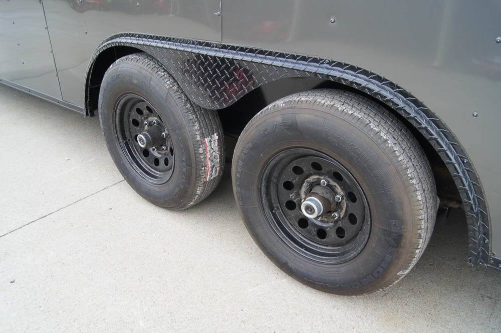 8.5×20 Charcoal Enclosed Trailer with Blackout Package (2) 5200lb Axles Storage - Image 12