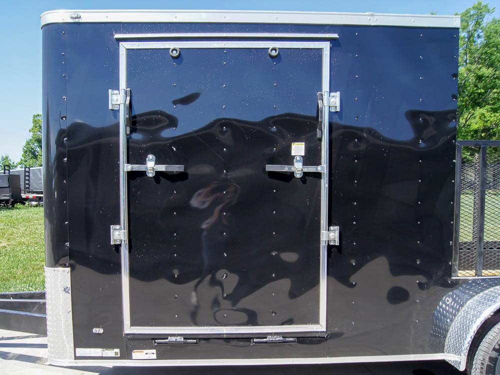 7×18 Hybrid Flat-Nose Enclosed Trailer with 4ft Mesh Deck Storage - Image 6