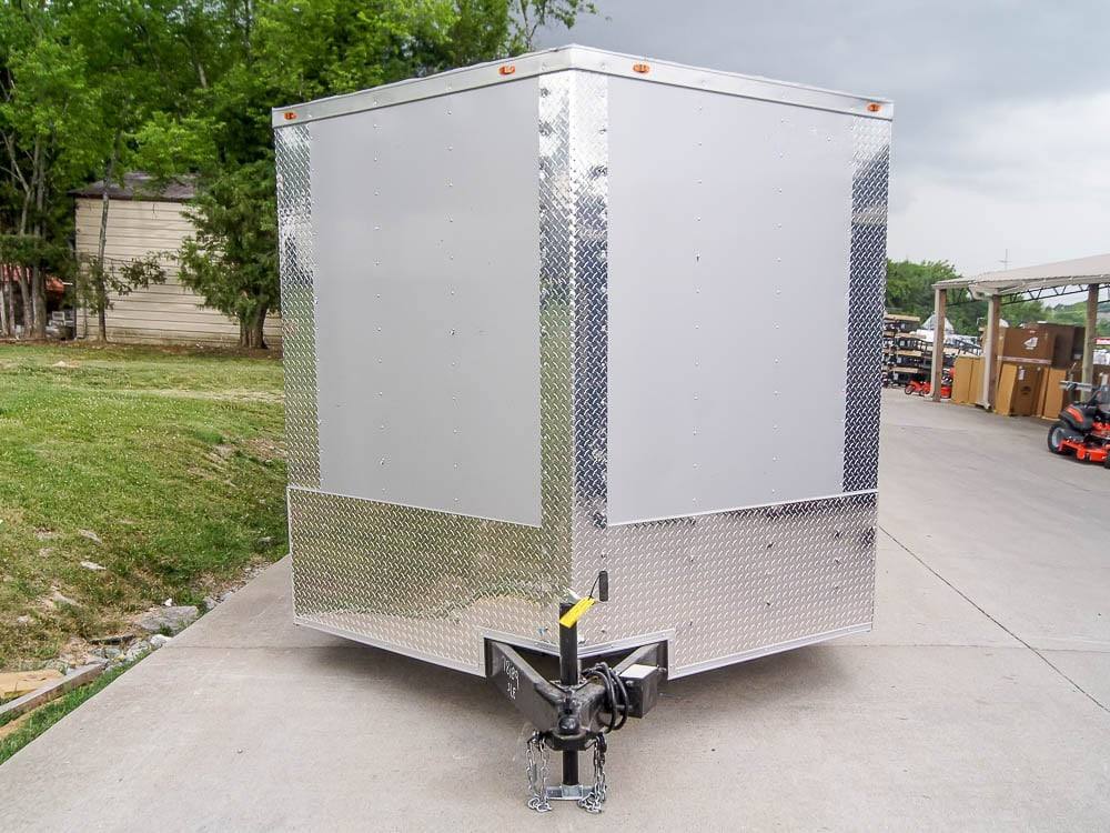 8.5×20 Silver Enclosed Trailer V-Nose (2) 5,200lb Axles Storage - Image 2