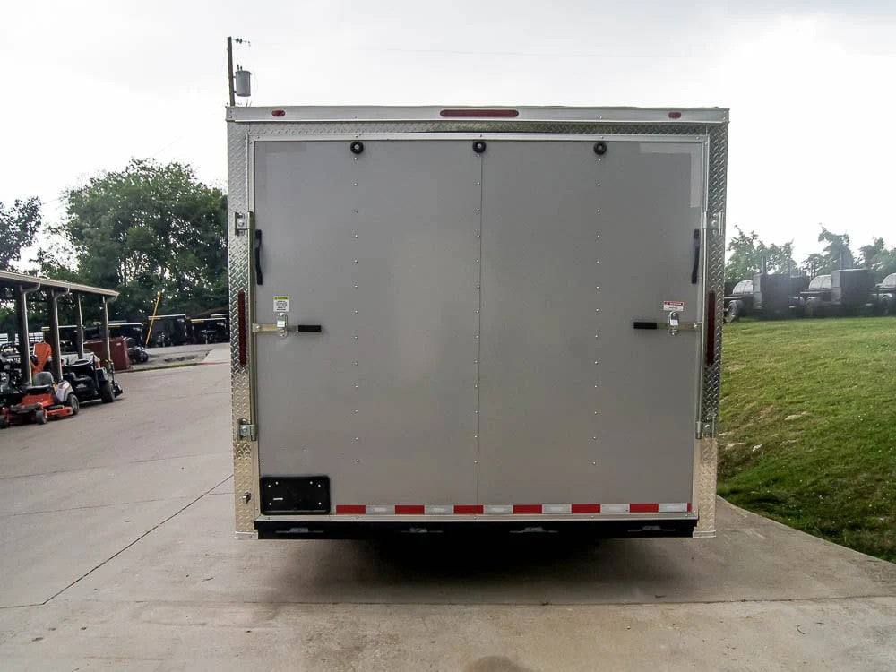 8.5×20 Silver Enclosed Trailer V-Nose (2) 5,200lb Axles Storage - Image 6