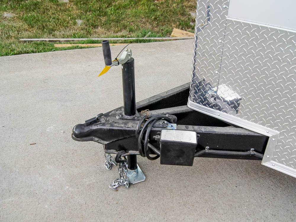8.5×20 Silver Enclosed Trailer V-Nose (2) 5,200lb Axles Storage - Image 7