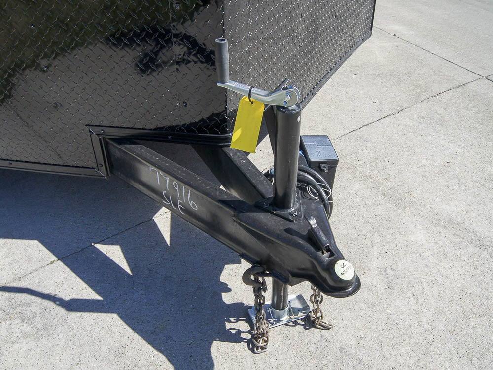 8.5×24 Charcoal Grey V-Nose Enclosed Trailer with Blackout Package Storage - Image 9