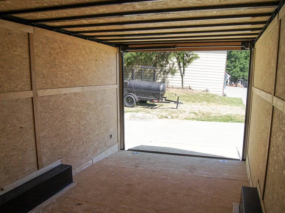 8.5×24 Charcoal Grey V-Nose Enclosed Trailer with Blackout Package Storage - Image 18