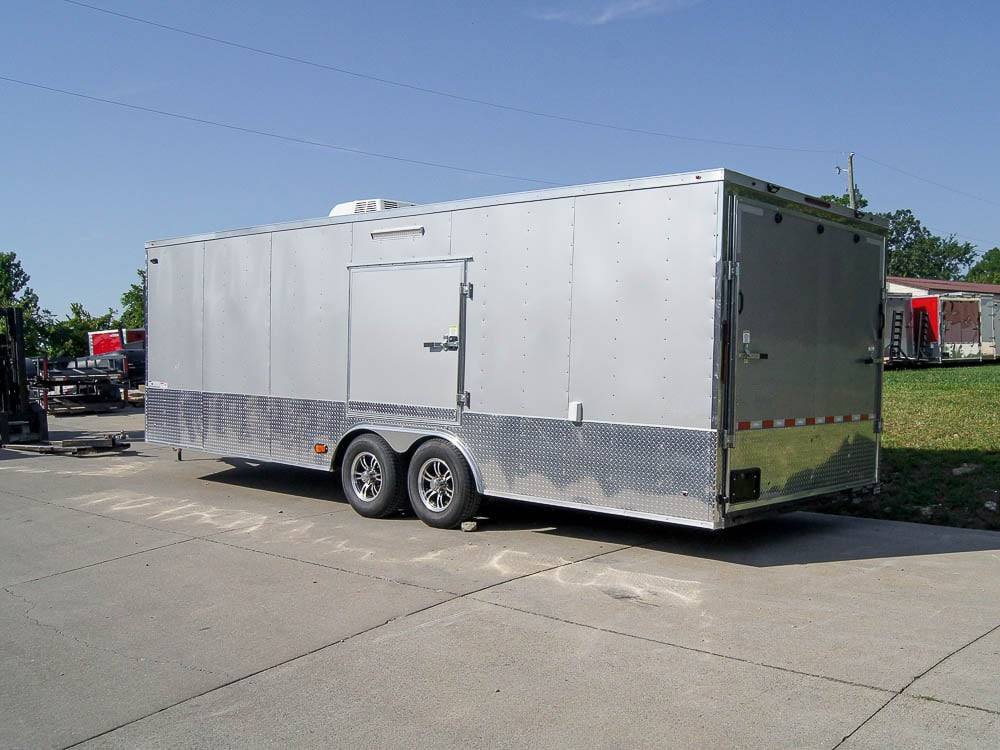 8.5×24 Custom Silver Enclosed Trailer ATP Floor (2) 5200lb Axle Storage - Image 3