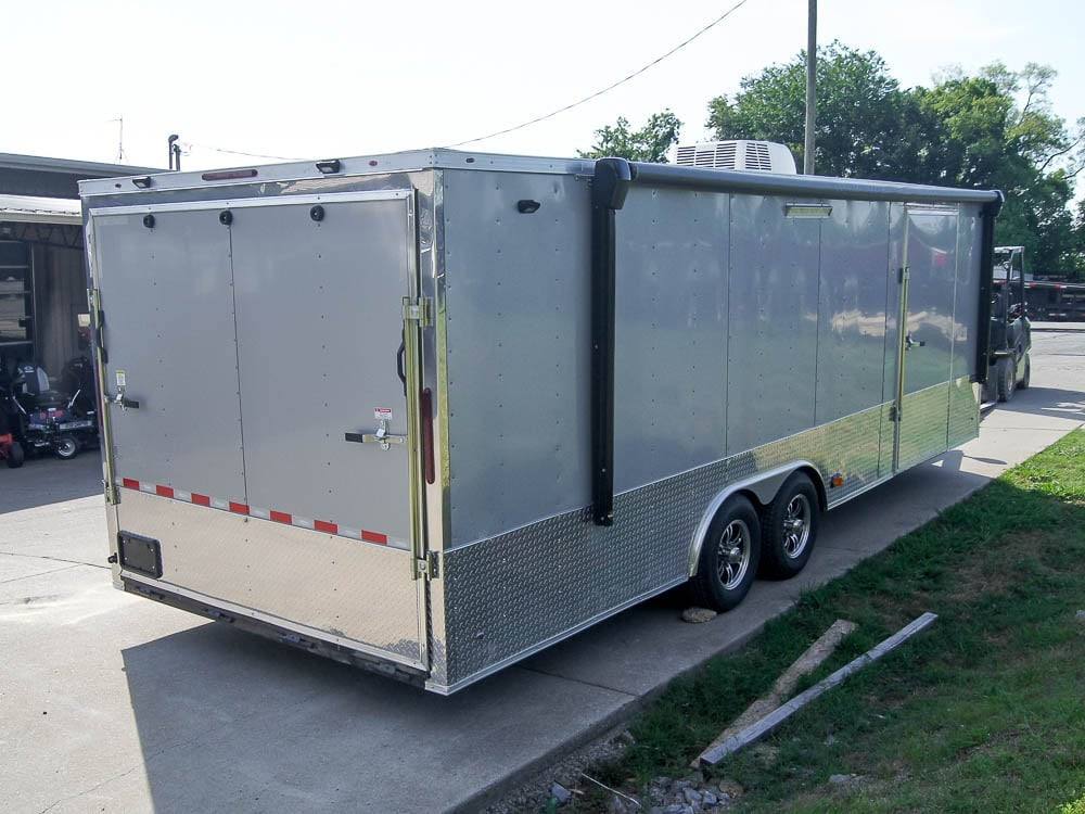 8.5×24 Custom Silver Enclosed Trailer ATP Floor (2) 5200lb Axle Storage - Image 7
