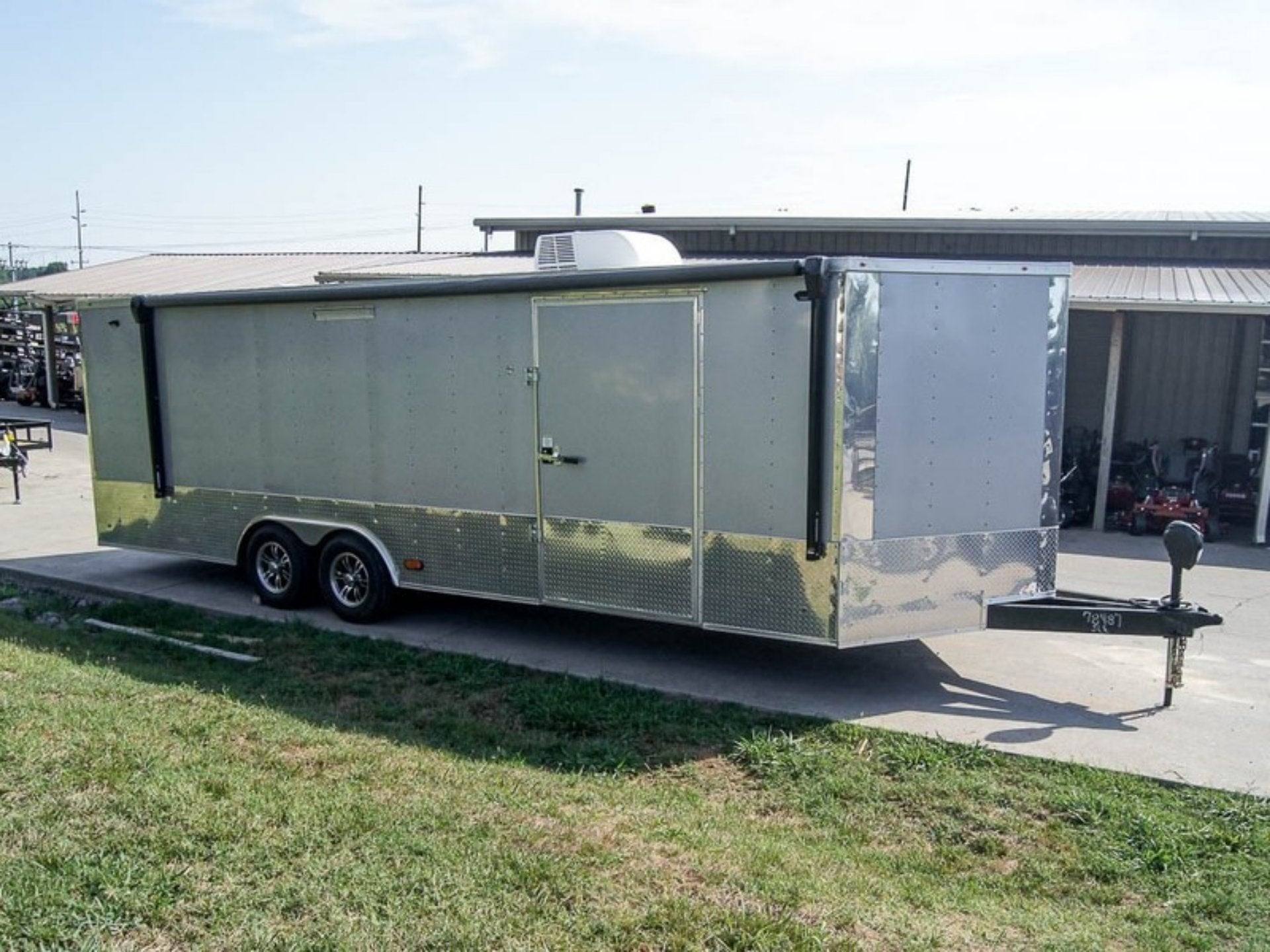 8.5×24 Custom Silver Enclosed Trailer ATP Floor (2) 5200lb Axle Storage - Image 6