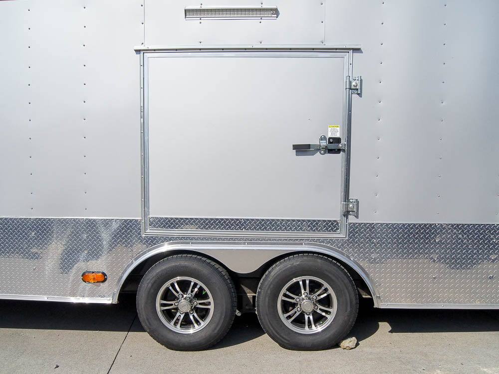 8.5×24 Custom Silver Enclosed Trailer ATP Floor (2) 5200lb Axle Storage - Image 9