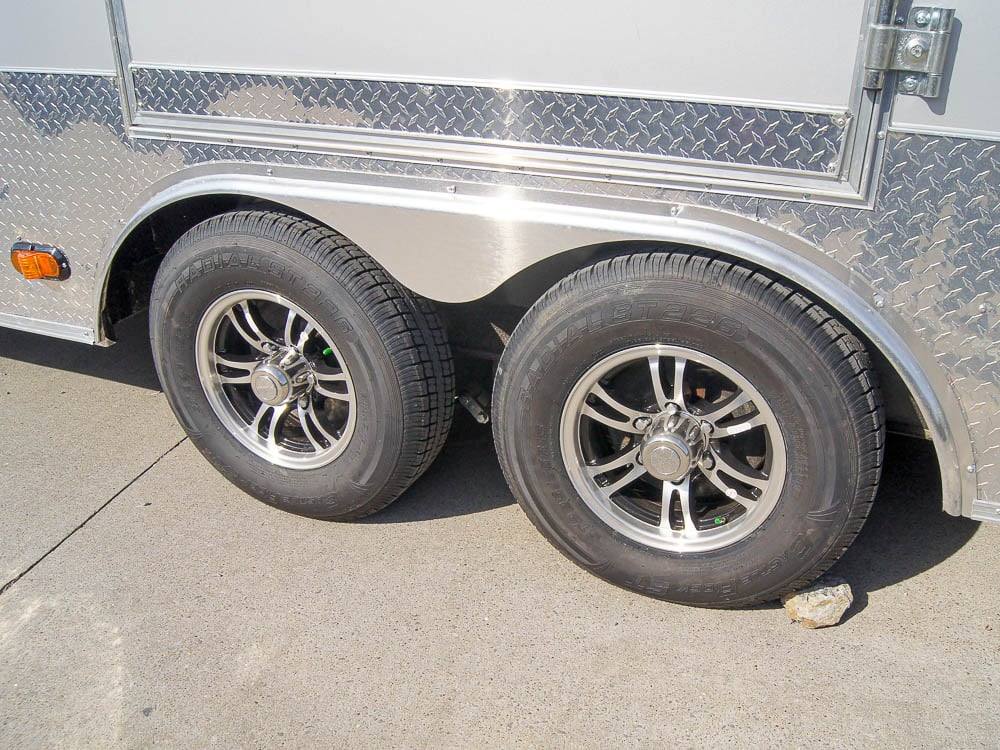8.5×24 Custom Silver Enclosed Trailer ATP Floor (2) 5200lb Axle Storage - Image 10