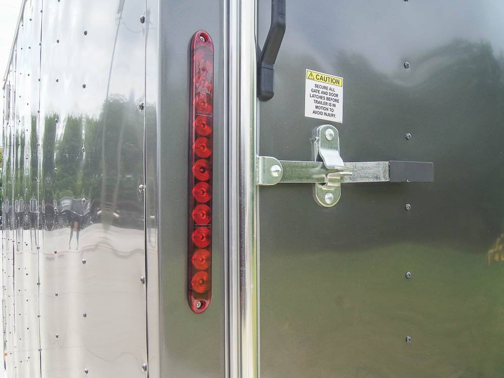 7×12 Charcoal V-Nose Custom Enclosed Trailer 3500lb Axle with Brake Storage - Image 11