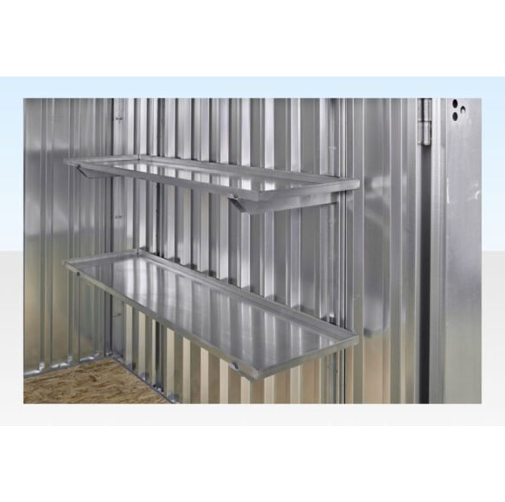 3M X 2.1M Flat Pack Storage Container – Galvanised - Image 2