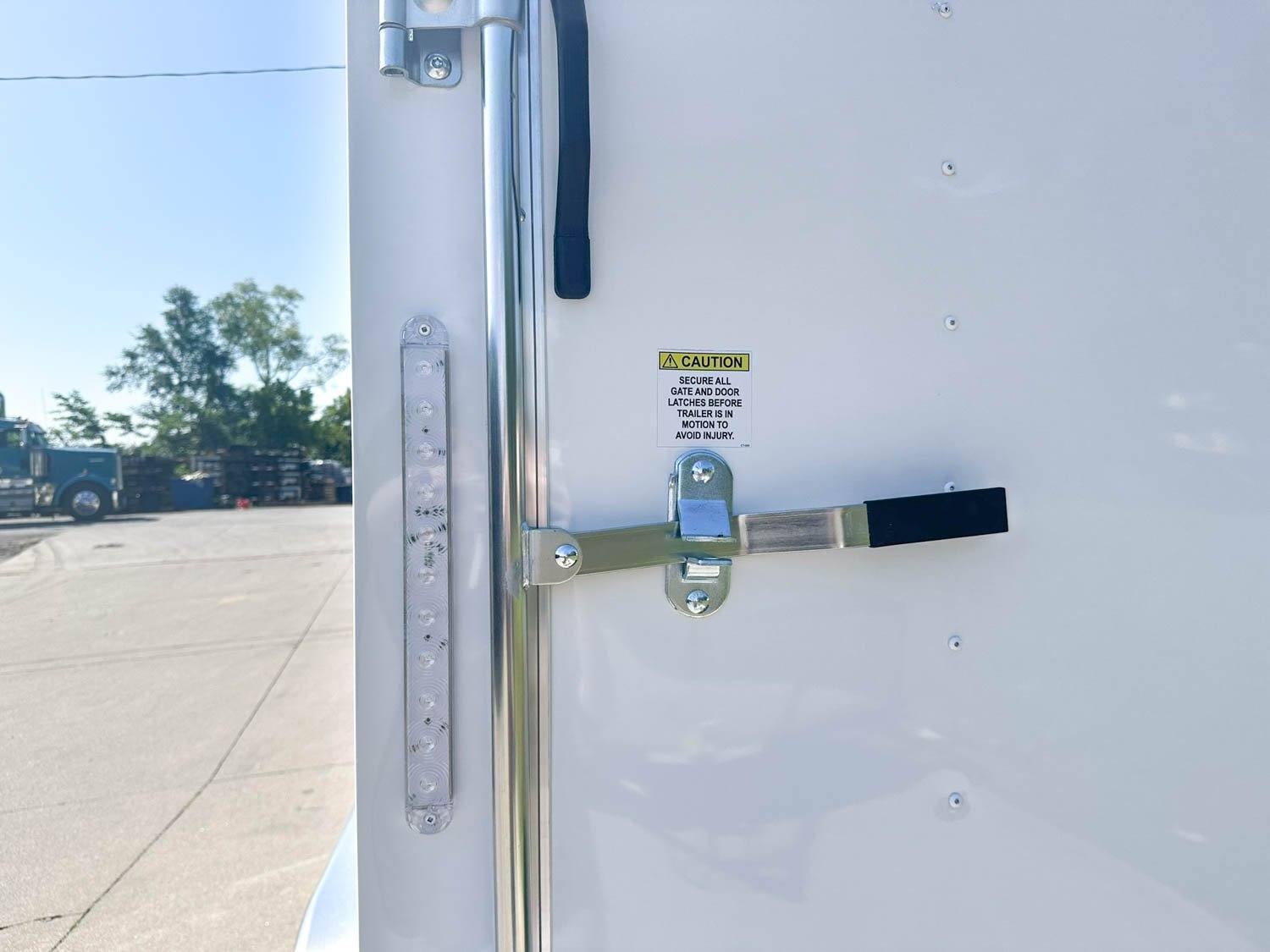 7×12 White V-Nose Enclosed Trailer (2) 3,500lb Axles Storage - Image 11