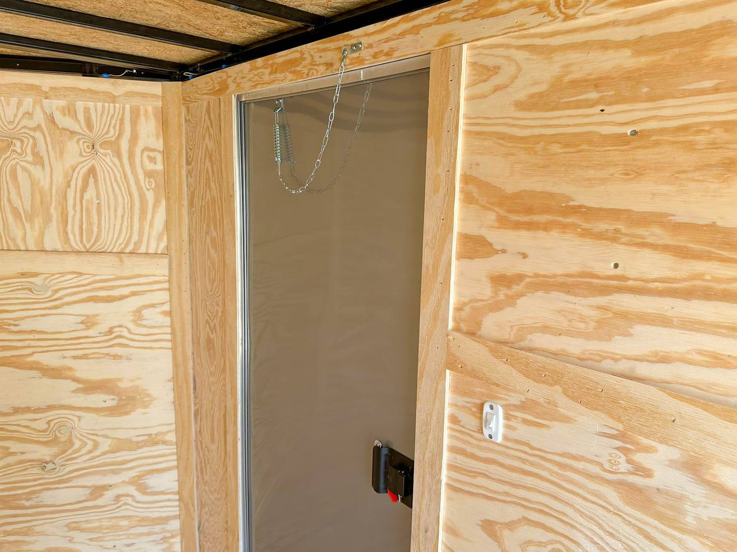 7×12 White V-Nose Enclosed Trailer (2) 3,500lb Axles Storage - Image 14
