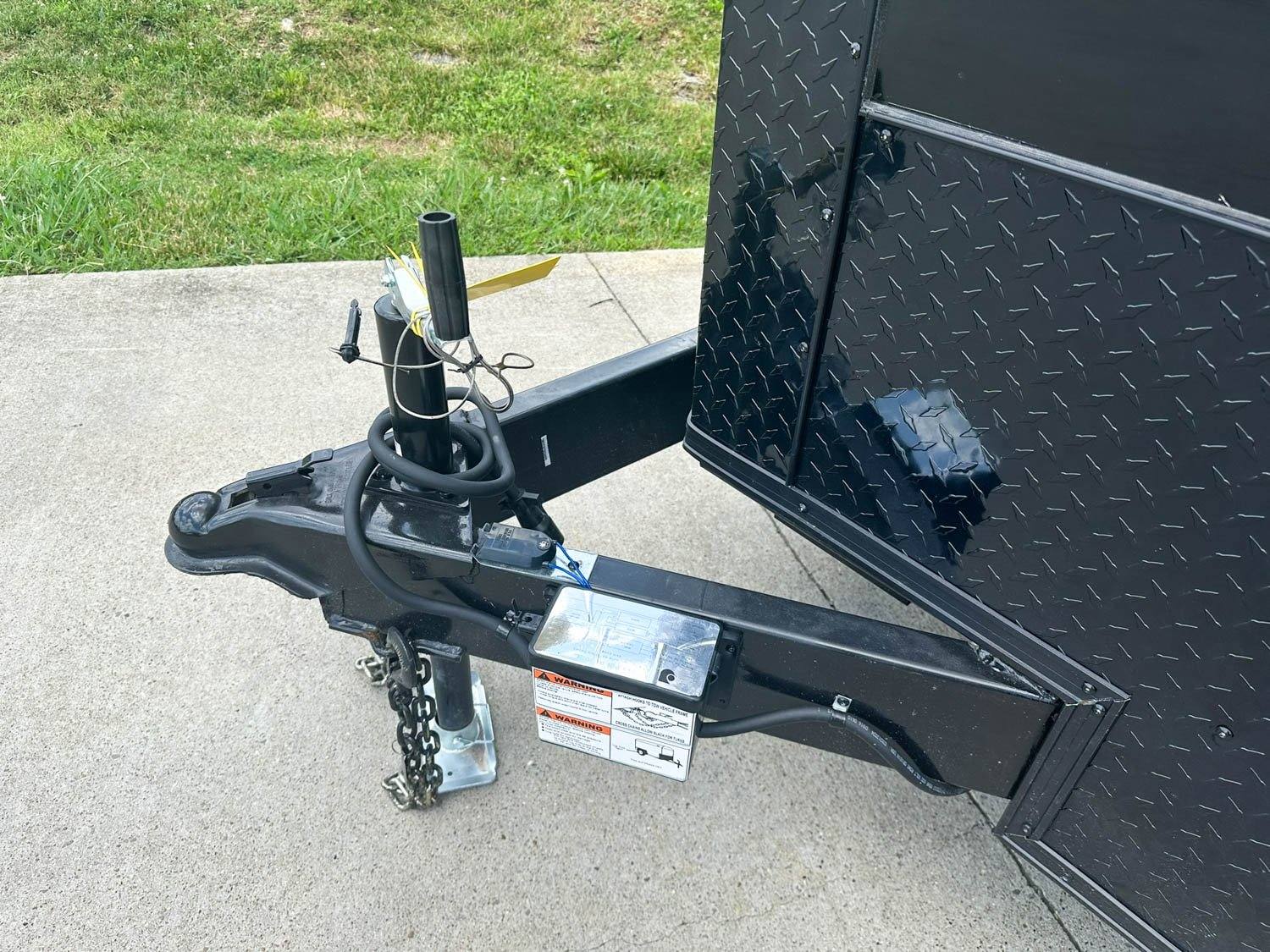 7×18 Black with Blackout Hybrid Enclosed Trailer (2) 7K Axles Storage - Image 10