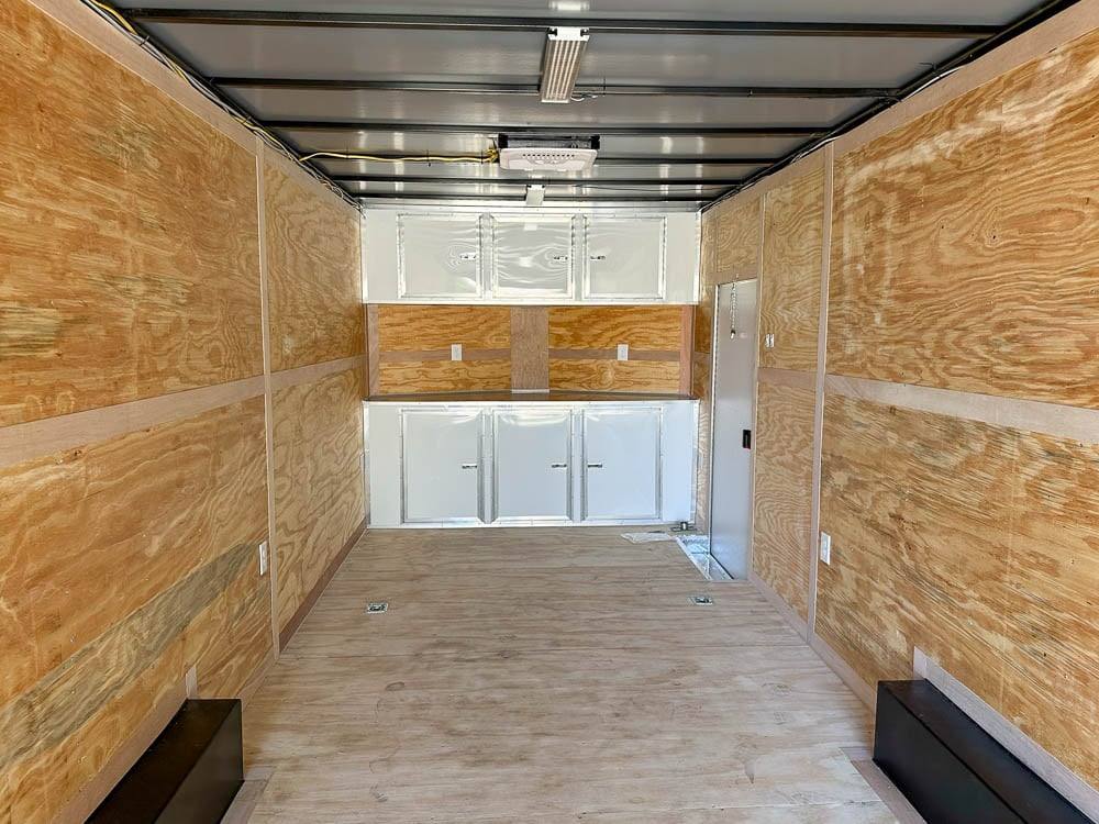8.5×24 V-Nose Tandem Enclosed Trailer with Elect Pkg A/C and Cabinets - Image 16