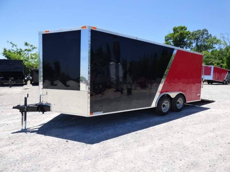 8.5×18 Custom Two-Tone Enclosed Trailer with Rubber Floor Storage - Image 5