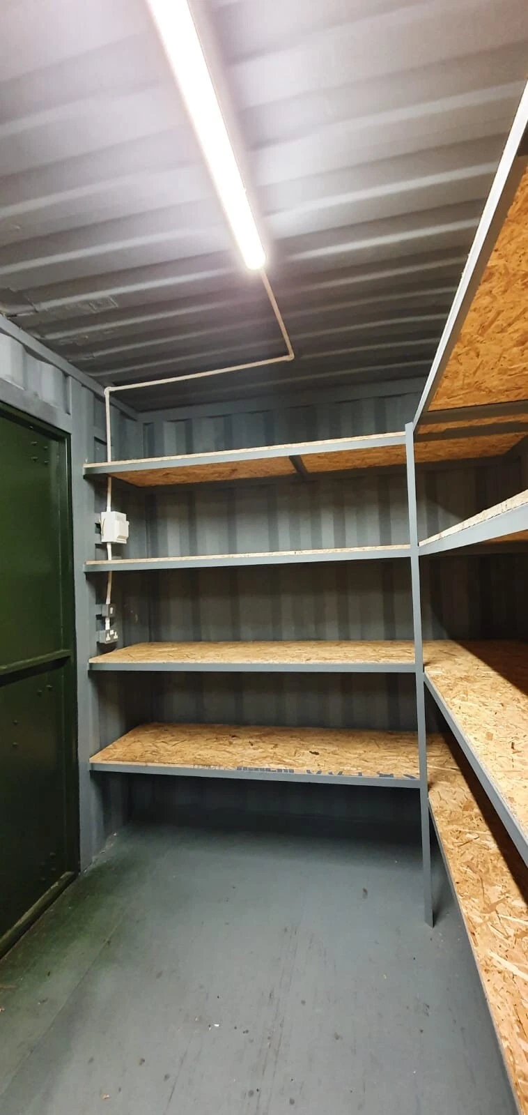 20 x 8Ft 9ft 6 high cube Container, With Anti Condensation, Lighting & Shelving. - Image 6