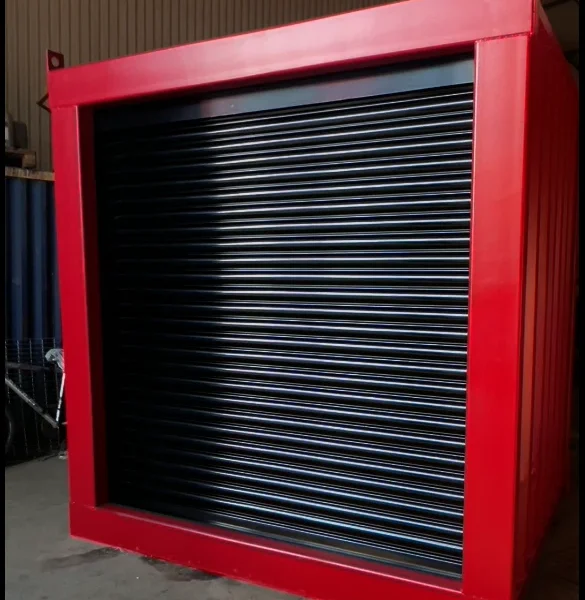 6ft Bespoke Roller Shuttered Shipping Container | Secure Motorized Coiling Door